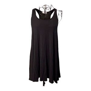 Socialite woman’s black racer back tank dress size S